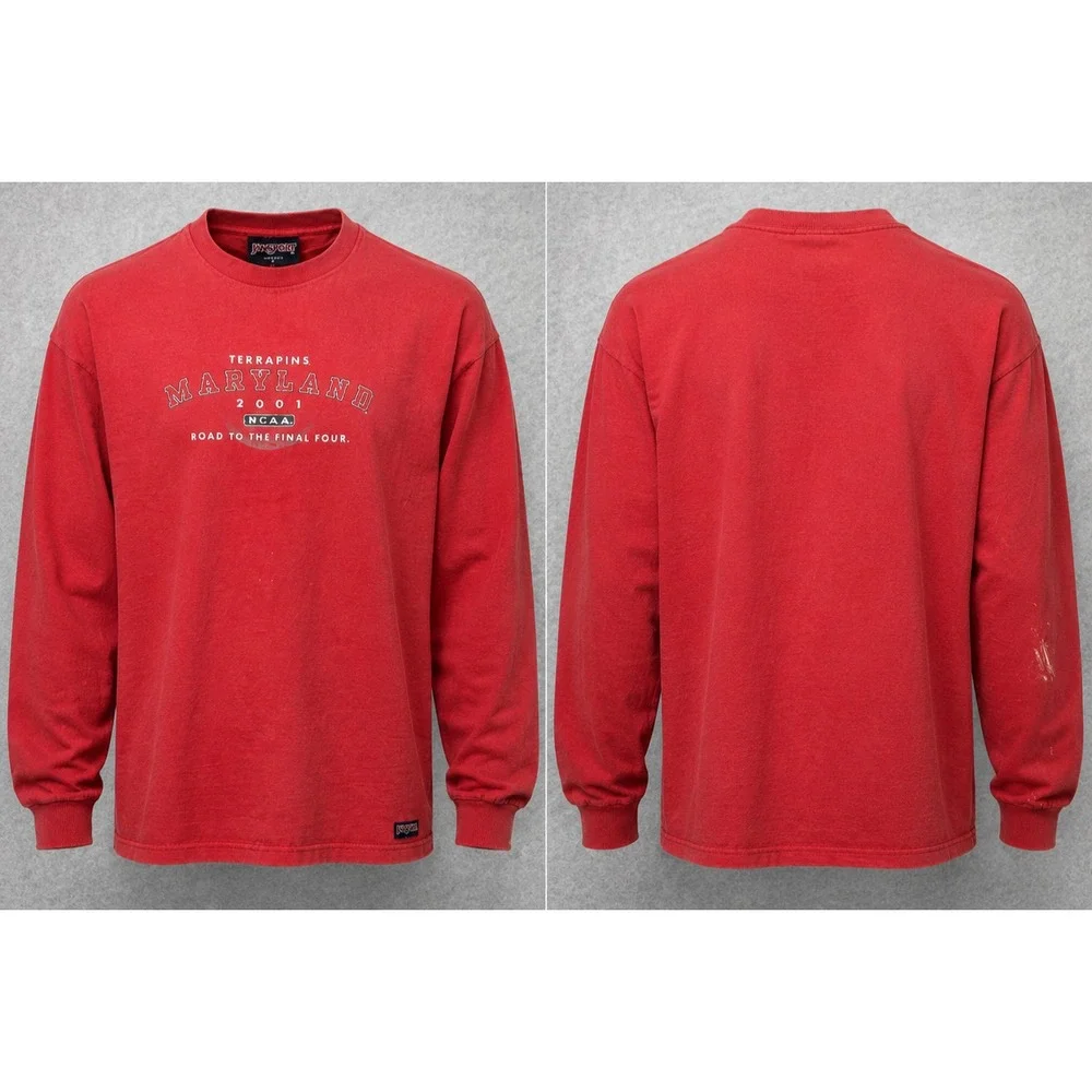 Vintage Maryland Terrapins Shirt Mens L Red Road to the Final Four JanSport USA